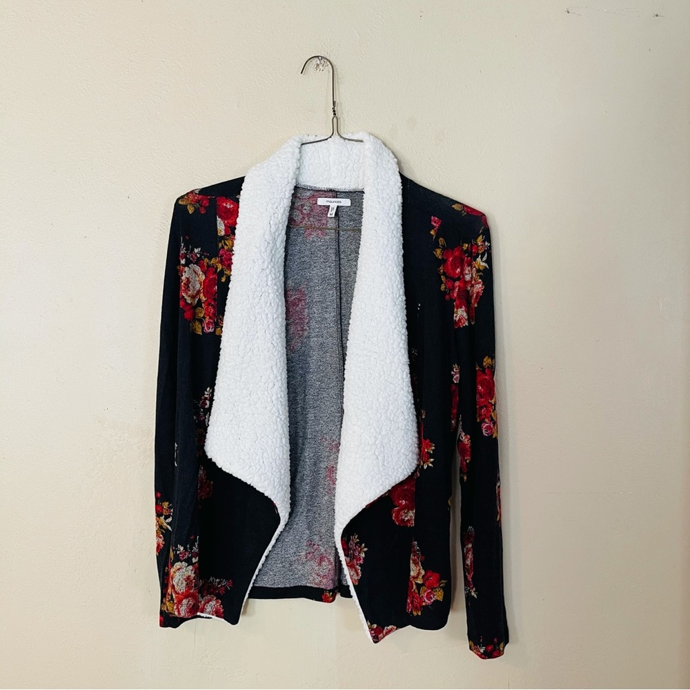 Maurice’s Floral Sherpa Lined Cardigan